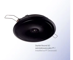 3,5W avarinis/evakuacinis šviestuvas STARLET ROUND SO 150 M 1H AT, juodas