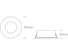 35W LED įleidžiamas vidaus/lauko šviestuvas, baltas, 3000/3500/4000K, IP65, 10135GA/W/V
