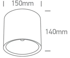 Lubinis šviestuvas 35W LED lubinis vidaus/lauko šviestuvas, baltas, 3000/3500/4000K, IP65, 67540D/W/V