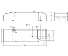 35W LED maitinimo šaltinis TRIDONIC, 48V, PWM