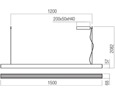 35W LED pakabinamas šviestuvas CITYLINE, rusvas, 3000/4000K, dimeriuojamas, 01-4710