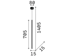 3,5W LED pakabinamas šviestuvas FILO, baltas, 2700K, 341057