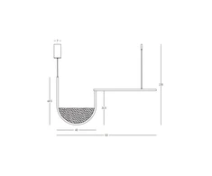 35W LED pakabinamas šviestuvas, matinės aukso/šampano sp., 3000/4000K, dimeriuojamas, 23171