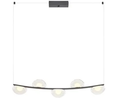 35W LED pakabinamas šviestuvas SINCLAIR, juodos sp./skaidrus, 3000K, dimeriuojamas, 01-3244
