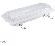 3,5W LED paviršinis evakuacinis šviestuvas GALER, baltas, 6500K, IP65, 3h veikimas autonominiu režimu, su piktogramų rinkiniu