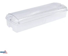 3,5W LED paviršinis evakuacinis šviestuvas GALER, baltas, 6500K, IP65, 3h veikimas autonominiu režimu, su piktogramų rinkiniu