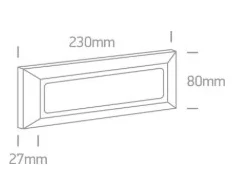 3,5W LED sieninis šviestuvas, antracito sp., 2700/3300/4000K, IP65, 67394/AN/V