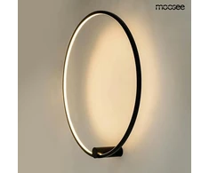 35W LED sieninis šviestuvas HOOP 80, juodas, 3000K