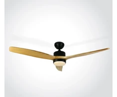 Lubinis šviestuvas 35W ventiliatorius su dimeriuojamu 22W LED šviestuvu, juodas/šviesaus medžio sp., 3000/4000/5500K, 6308L/B/V