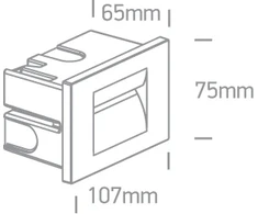 3,6W LED įleidžiamas sieninis lauko šviestuvas, pilkas, 3000K, 68064/G/W