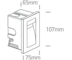 3,6W LED įleidžiamas sieninis lauko šviestuvas, antracito sp., 3000K, 68062/AN/W