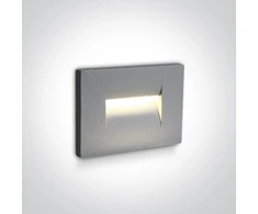 3,6W LED įleidžiamas sieninis lauko šviestuvas, pilkas, 3000K, 68064/G/W