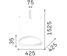 36W LED pakabinamas šviestuvas GEMINI, juodas, 2700K, 341538