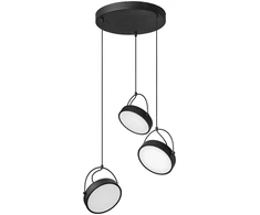 36W LED pakabinamas šviestuvas PUCK, juodas, 3000K