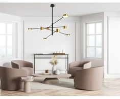 Italux Pakabinamas šviestuvas Remdal PND-16374-8-BK-GD-3K