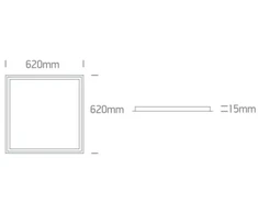 36W LED panelė - šviečiantis rėmelis, baltas, 62x62cm, 3000/4000/5500K, 50140FA/V
