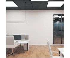 36W LED paviršinė/įleidžiama panelė BRISBANE PREMIUM, juoda, 4000K