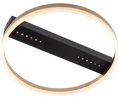 36W LED paviršinis lubinis šviestuvas DEMY, juodos/aukso sp., 3000K