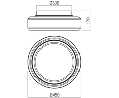 Lubinis šviestuvas 36W LED paviršinis šviestuvas SOLERA, juodos/baltos/dūmų sp., 3000/4000K, 01-3590