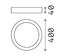 Lubinis šviestuvas 36W LED paviršinis šviestuvas UNIVERSAL ROUND, baltas, 2700K, 342627