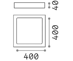 Lubinis šviestuvas 36W LED paviršinis šviestuvas UNIVERSAL SQUARE, baltas, 2700K, 342634