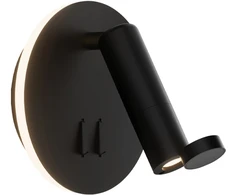 3+6W LED sieninis šviestuvas, matinės juodos sp., 3000K, 25303