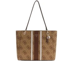 Moteriška Guess HWSS96 72250 latte spalvos rankinė su logotipu ir ruda.