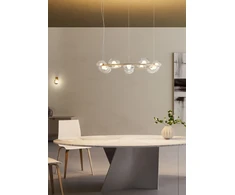 37,2W LED pakabinamas šviestuvas SINCLAIR, juodos sp./skaidrus, 3000K, dimeriuojamas, 01-3248