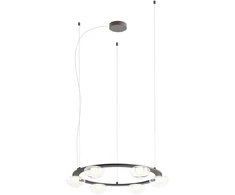 37,2W LED pakabinamas šviestuvas SINCLAIR, juodos sp./skaidrus, 3000K, dimeriuojamas, 01-3248