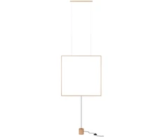 37W LED grindinis/pakabinamas šviestuvas SLICK, matinės aukso sp., 3000K, 01-2135
