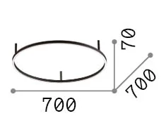 37W LED lubinis šviestuvas ORACLE SLIM, juodas, 2700K, 341927