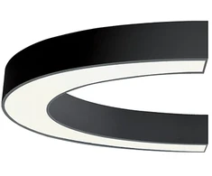 37W LED lubinis šviestuvas SEMI, juodas, 4000K, PUSH, 1000mm, 3918-0110-4-B-D4
