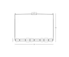 37W LED pakabinamas šviestuvas, matinės juodos/dūmų sp., 3000K, 23066