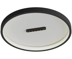 Lubinis šviestuvas 37W LED paviršinis šviestuvas BUTTON, juodas, 3000K, dimeriuojamas, 01-3828