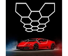 Lubinis šviestuvas 385W LED lubinis korio formos šviestuvas 11HEX, baltas, 6000K