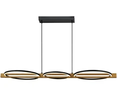 Italux 38W LED pakabinamas šviestuvas NATANO, juodas, 3000K