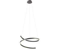 38W LED pakabinamas šviestuvas SCROLL, juodas, 3000/4000/6000K, dimeriuojamas, 01-4015