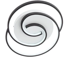 38W LED paviršinis lubinis šviestuvas INTERSIA, juodos/baltos sp., 3000/6000K, dimeriuojamas