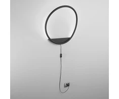 39W LED sieninis šviestuvas LINGER, juodas, CCT