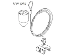 3m ilgio Global Trac bėgelių pakabinimo komplektas SPW12SK-2, juodas