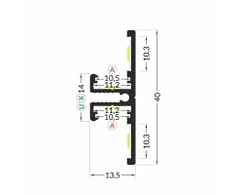3m LED juostos profilio BACK10, baltas