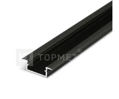 3m LED juostos profilis BEGTIN12 J/S, juodai anoduotas