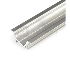 3m LED juostos profilis DIAGONAL14 F/TY, neanoduotas aliuminis