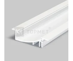 3m LED juostos profilis FLAT8 H/UX, baltas