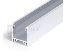 3m LED juostos profilis LINEA20 EF/TY, neanoduotas aliuminis