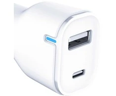 3Mk apsaugos priedai - 3mk automobilinis įkroviklis 20W PD3.0 QC 3.0 USB 1A1C Baltas MM