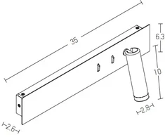 3W + 5W + 5W LED sieninis šviestuvas, juodas, 3000K, H54