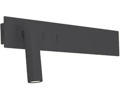 3W + 5W + 5W LED sieninis šviestuvas, juodas, 3000K, H54