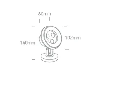 3W LED baseino šviestuvas, nerūdijančio plieno sp., 3000K, IP68, 69064A/W
