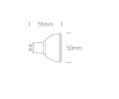 3W LED COB lemputė, GU10, 3000K, 7303CG/W